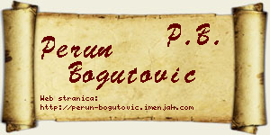 Perun Bogutović vizit kartica